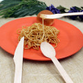 Wholesale eco friendly disposable birch wooden spoon and fork set